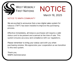 Important Update on Tobacco Sales