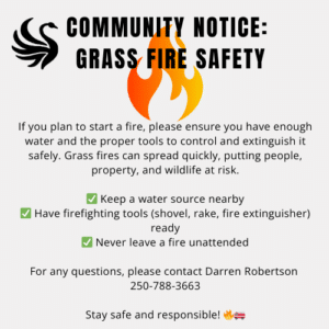 Community Notice-Grass Fires