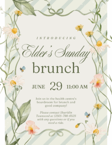 Elder’s Sunday Brunch-Update