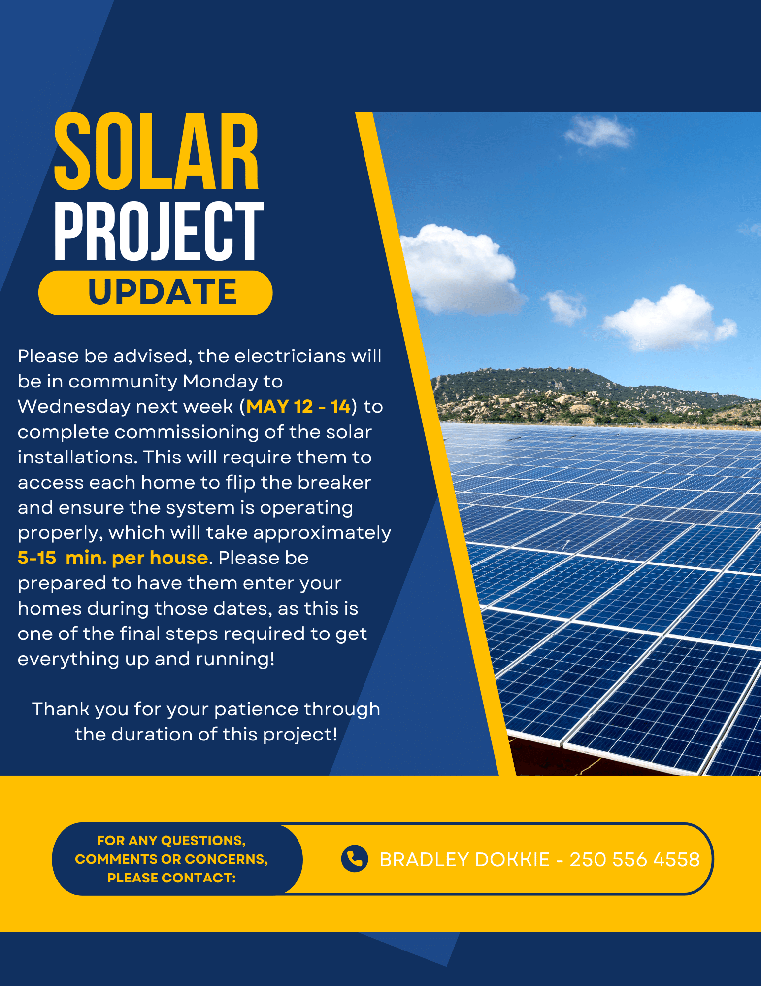 Solar Power Update Solar Project Update - West Moberly First Nations