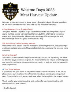 Westmo Days 2025:Meat Harvest Update