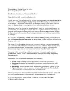 Drumming & Singing Group