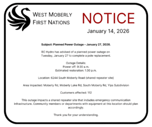 Planned Power Outage-January 27, 2026