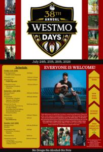 Westmo Days 2026-Schedule of Events