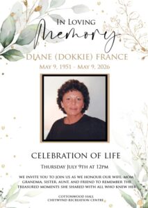 Diane (Dokkie) France Celebration of Life