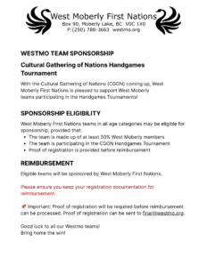Cultural Gathering of Nations-Sponsorship