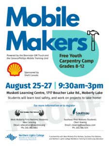 Mobile Makers-Free Carpentry Camp