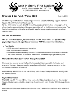 NEW WMFN FIREWOOD & GAS FUND!