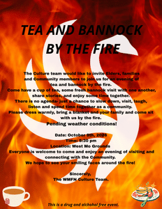 Tea & Bannock by the Fire! 🔥