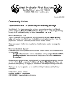 TELUS PureFibre – Community Pre-Fielding Surveys